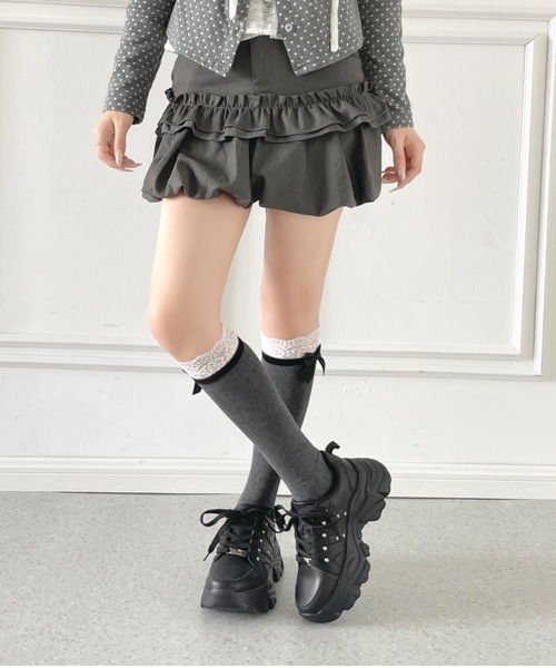 Shoes in Closet（シューズインクローゼット）の「【新登場】☆かわいく盛れる +6.5㎝ 軽量 厚底 ボリュームソール ビジューつき スニーカー 2926（スニーカー・レディース・ホワイト/ブラック/アイボリー・L/S/M/3L/LL）」の19枚目の写真