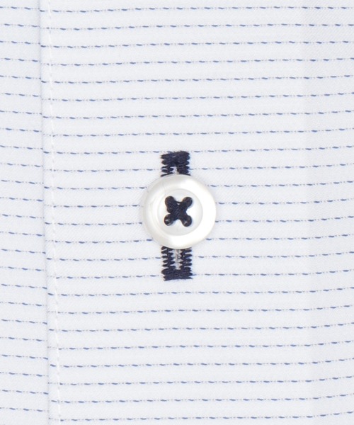 TOKYO SHIRTS(トウキョウシャツ)の「【吸水速乾】【COFREX】形態安定ノンアイロン ボタンダウン 半袖ビジネスワイシャツ(ビジネスシャツ・メンズ・ブルー・首回り42cm/首回り43cm/首回り37cm/首回り39cm/首回り41cm)」の4枚目の写真