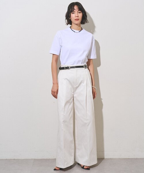 Whim Gazette(ウィムガゼット)の「【WEB限定カラーあり】TWILLタックパンツ(その他パンツ・レディース・ブラック/オフホワイト/ベージュ・38/36)」の10枚目の写真