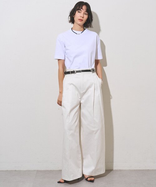 Whim Gazette(ウィムガゼット)の「【WEB限定カラーあり】TWILLタックパンツ(その他パンツ・レディース・ブラック/オフホワイト/ベージュ・38/36)」の11枚目の写真