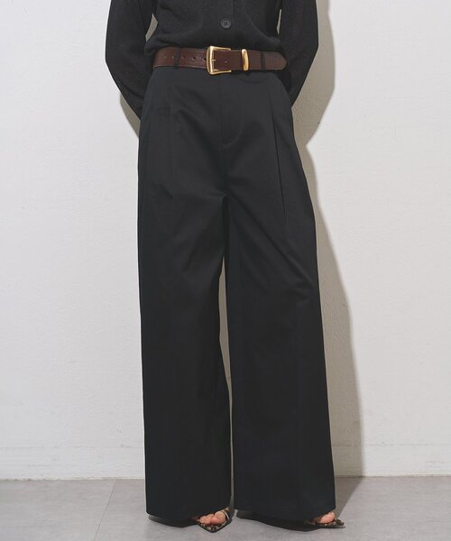 Whim Gazette(ウィムガゼット)の「【WEB限定カラーあり】TWILLタックパンツ(その他パンツ・レディース・ブラック/オフホワイト/ベージュ・38/36)」の12枚目の写真