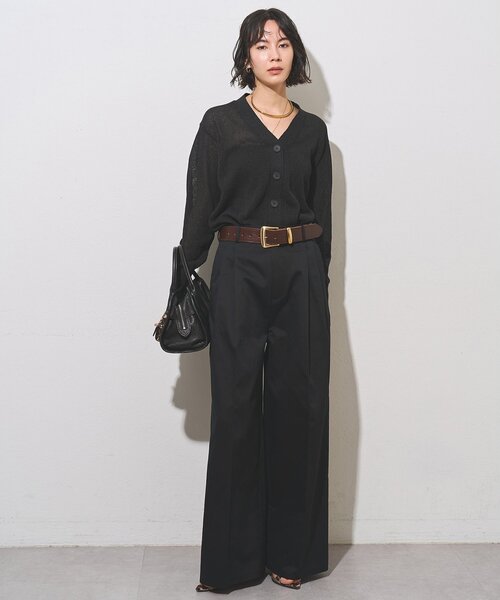 Whim Gazette(ウィムガゼット)の「【WEB限定カラーあり】TWILLタックパンツ(その他パンツ・レディース・ブラック/オフホワイト/ベージュ・38/36)」の13枚目の写真