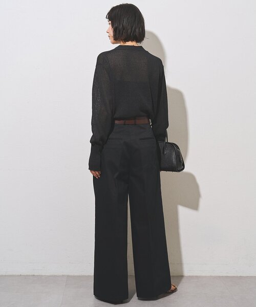 Whim Gazette(ウィムガゼット)の「【WEB限定カラーあり】TWILLタックパンツ(その他パンツ・レディース・ブラック/オフホワイト/ベージュ・38/36)」の15枚目の写真
