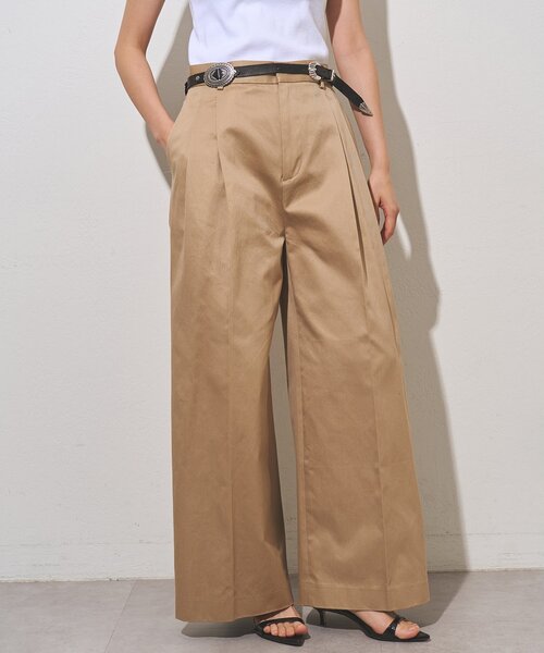 Whim Gazette(ウィムガゼット)の「【WEB限定カラーあり】TWILLタックパンツ(その他パンツ・レディース・ブラック/オフホワイト/ベージュ・38/36)」の18枚目の写真