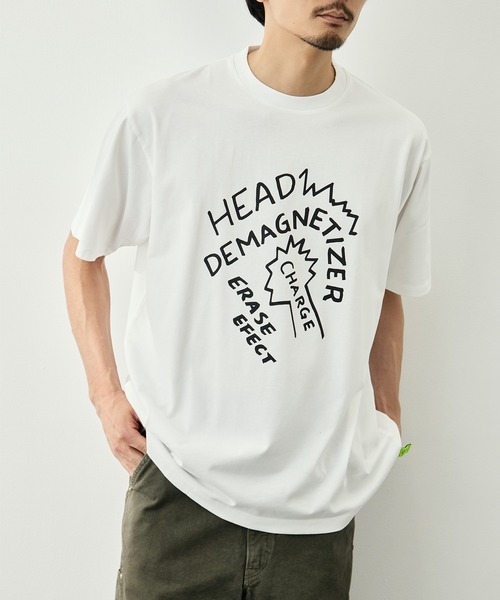 LOOSE JOINTS(ルーズジョインツ)の「【LOOSE JOINTS/ルーズジョインツ】TOMOO GOKITA - HEAD DEMAGNETIZER S/S TEE(Tシャツ/カットソー・メンズ・ブラック/ホワイト・XL/L)」の2枚目の写真
