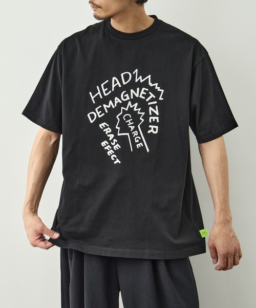 LOOSE JOINTS(ルーズジョインツ)の「【LOOSE JOINTS/ルーズジョインツ】TOMOO GOKITA - HEAD DEMAGNETIZER S/S TEE(Tシャツ/カットソー・メンズ・ブラック/ホワイト・XL/L)」の1枚目の写真