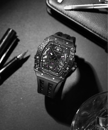 TSAR BOMBA（サーボンバ）の「「TSAR BOMBA/サーボンバ」エレメンタルシリーズ　Carbon Fiber Automatic Watch（アナログ腕時計）」