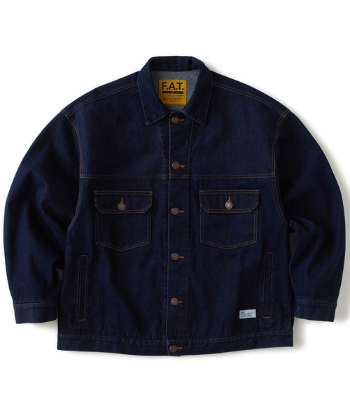 FAT(エフエイティー)の「Mc.TRUCKER(デニムジャケット・メンズ・ブルー/ブラック・FAT(XL)/SKINNY(L)/JUMBO(XXL))」の2枚目の写真