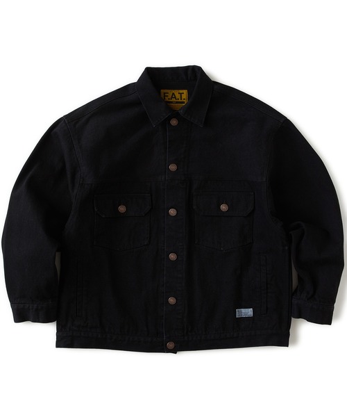 FAT(エフエイティー)の「Mc.TRUCKER(デニムジャケット・メンズ・ブルー/ブラック・FAT(XL)/SKINNY(L)/JUMBO(XXL))」の1枚目の写真