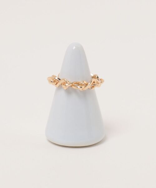 GOLDY(ゴールディ)の「【GOLDY】クロッシング チェーン マンテル リング 5260502(リング・レディース・ゴールド/シルバー/マルチ・FREE)」の6枚目の写真