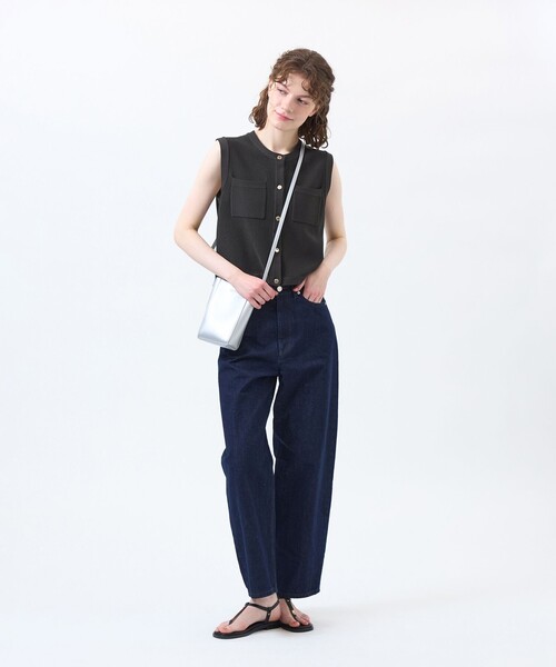 MACKINTOSH PHILOSOPHY(マッキントッシュ フィロソフィー)の「【ROYTON(ロイトン)】カノコニットジレ(ベスト・レディース・ダークネイビー/ブラック/グリーン・38)」の4枚目の写真