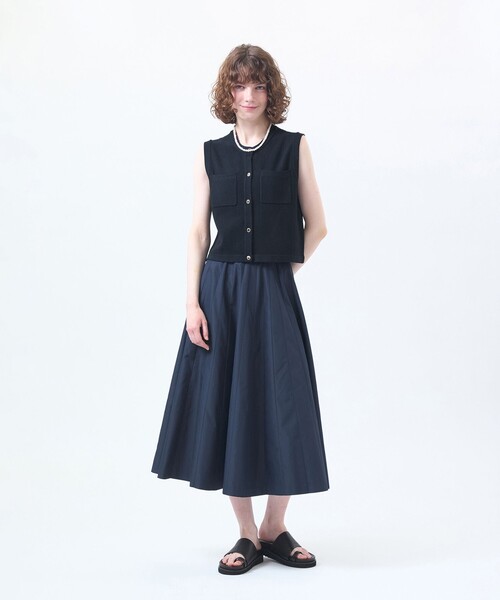 MACKINTOSH PHILOSOPHY(マッキントッシュ フィロソフィー)の「【ROYTON(ロイトン)】カノコニットジレ(ベスト・レディース・ダークネイビー/ブラック/グリーン・38)」の5枚目の写真