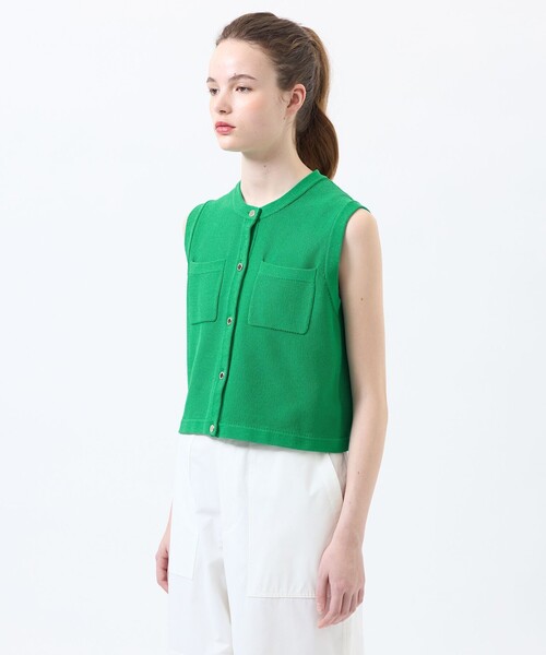 MACKINTOSH PHILOSOPHY(マッキントッシュ フィロソフィー)の「【ROYTON(ロイトン)】カノコニットジレ(ベスト・レディース・ダークネイビー/ブラック/グリーン・38)」の8枚目の写真