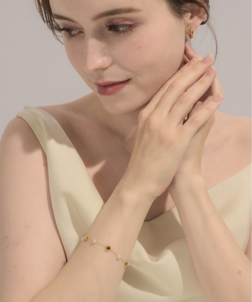 muku(ムク)の「BRACELET/HEART×PEARL(ブレスレット・レディース・ゴールド/シルバー・FREE)」の22枚目の写真