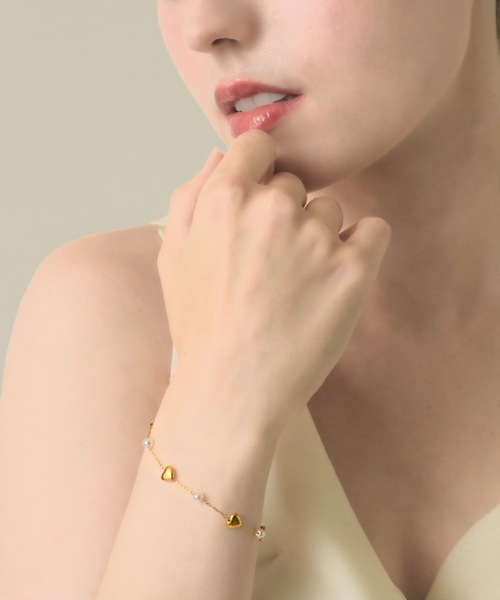 muku(ムク)の「BRACELET/HEART×PEARL(ブレスレット・レディース・ゴールド/シルバー・FREE)」の17枚目の写真