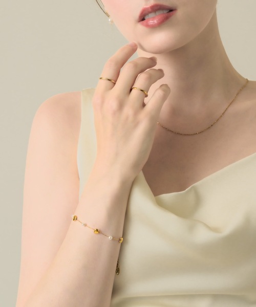 muku(ムク)の「BRACELET/HEART×PEARL(ブレスレット・レディース・ゴールド/シルバー・FREE)」の18枚目の写真