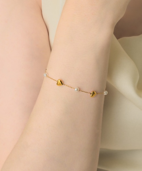 muku(ムク)の「BRACELET/HEART×PEARL(ブレスレット・レディース・ゴールド/シルバー・FREE)」の12枚目の写真