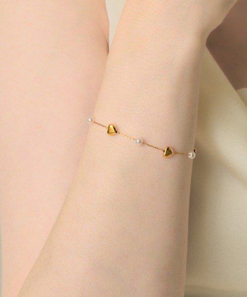 muku(ムク)の「BRACELET/HEART×PEARL(ブレスレット・レディース・ゴールド/シルバー・FREE)」の15枚目の写真