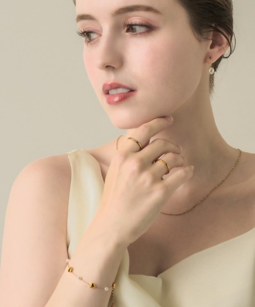 muku(ムク)の「BRACELET/HEART×PEARL(ブレスレット・レディース・ゴールド/シルバー・FREE)」の8枚目の写真