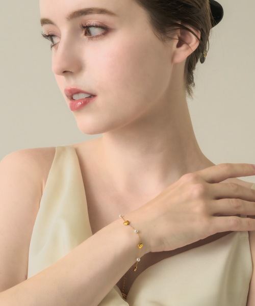 muku(ムク)の「BRACELET/HEART×PEARL(ブレスレット・レディース・ゴールド/シルバー・FREE)」の9枚目の写真