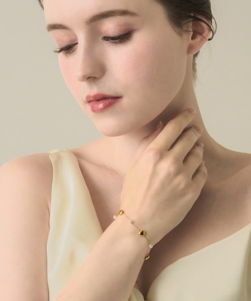 muku(ムク)の「BRACELET/HEART×PEARL(ブレスレット・レディース・ゴールド/シルバー・FREE)」の10枚目の写真