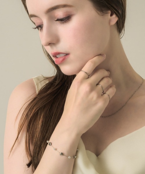 muku(ムク)の「BRACELET/HEART×PEARL(ブレスレット・レディース・ゴールド/シルバー・FREE)」の4枚目の写真