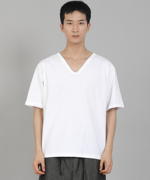 SAINTCREW（セントクルー）の「無地Vネック16sコットン半袖TシャツVCS-891ホワイト（Tシャツ/カットソー・メンズ・その他・LARGE/MEDIUM/XXX-LARGE/XXXX-LARGE/XX-LARGE/X-LARGE）」の2枚目の写真