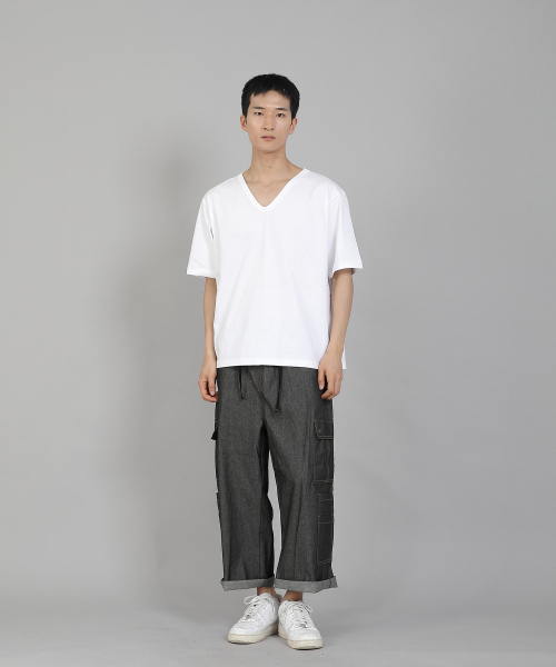 SAINTCREW（セントクルー）の「無地Vネック16sコットン半袖TシャツVCS-891ホワイト（Tシャツ/カットソー・メンズ・その他・LARGE/MEDIUM/XXX-LARGE/XXXX-LARGE/XX-LARGE/X-LARGE）」の6枚目の写真