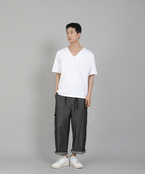 SAINTCREW（セントクルー）の「無地Vネック16sコットン半袖TシャツVCS-891ホワイト（Tシャツ/カットソー・メンズ・その他・LARGE/MEDIUM/XXX-LARGE/XXXX-LARGE/XX-LARGE/X-LARGE）」の7枚目の写真