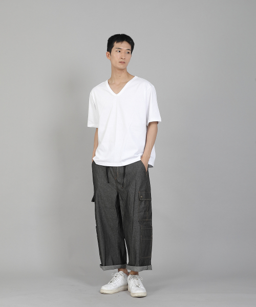 SAINTCREW（セントクルー）の「無地Vネック16sコットン半袖TシャツVCS-891ホワイト（Tシャツ/カットソー・メンズ・その他・LARGE/MEDIUM/XXX-LARGE/XXXX-LARGE/XX-LARGE/X-LARGE）」の9枚目の写真