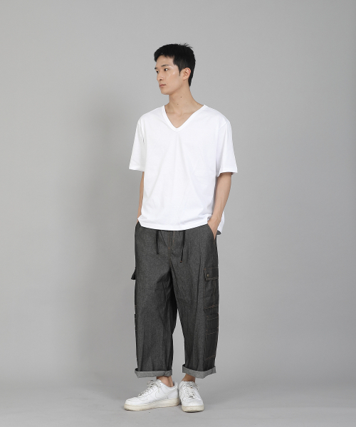 SAINTCREW（セントクルー）の「無地Vネック16sコットン半袖TシャツVCS-891ホワイト（Tシャツ/カットソー・メンズ・その他・LARGE/MEDIUM/XXX-LARGE/XXXX-LARGE/XX-LARGE/X-LARGE）」の10枚目の写真