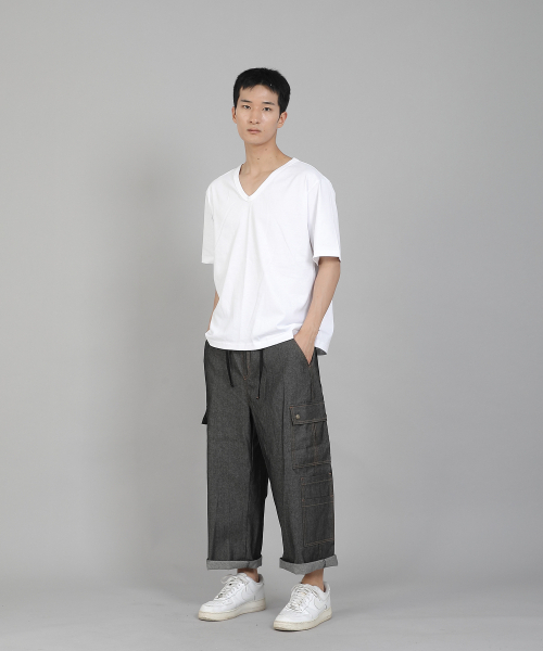 SAINTCREW（セントクルー）の「無地Vネック16sコットン半袖TシャツVCS-891ホワイト（Tシャツ/カットソー・メンズ・その他・LARGE/MEDIUM/XXX-LARGE/XXXX-LARGE/XX-LARGE/X-LARGE）」の11枚目の写真