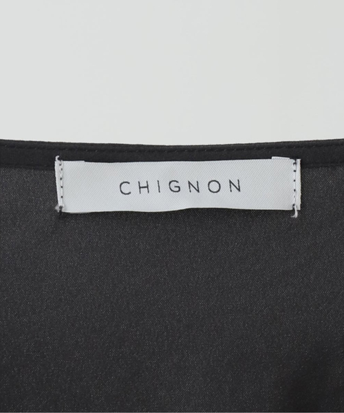 La TOTALITE(ラトータリテ)の「《追加》【洗える】CHIGNON/シニヨン ヘムレースサテンタンク(シャツ/ブラウス・レディース・ベージュ/ホワイト/ブラック・FREE)」の11枚目の写真