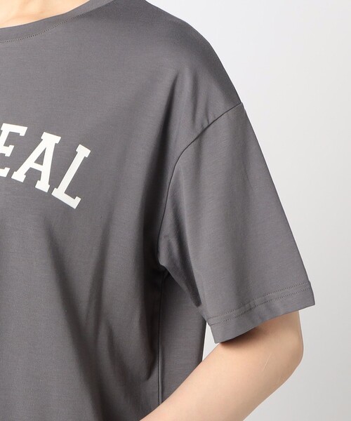 Grand PARK(グランドパーク)の「接触冷感 フロッキーロゴ Tシャツ(Tシャツ/カットソー・レディース・チャコールグレー/ブラック/オレンジ/ホワイト・FREE)」の14枚目の写真
