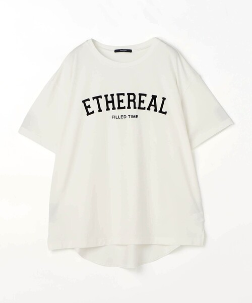 Grand PARK(グランドパーク)の「接触冷感 フロッキーロゴ Tシャツ(Tシャツ/カットソー・レディース・チャコールグレー/ブラック/オレンジ/ホワイト・FREE)」の16枚目の写真