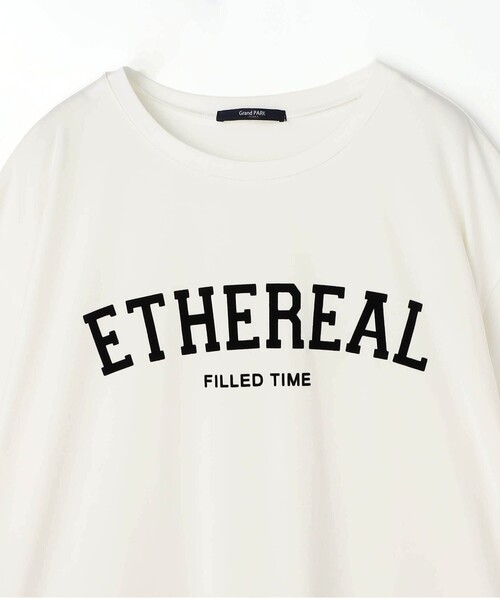 Grand PARK(グランドパーク)の「接触冷感 フロッキーロゴ Tシャツ(Tシャツ/カットソー・レディース・チャコールグレー/ブラック/オレンジ/ホワイト・FREE)」の18枚目の写真