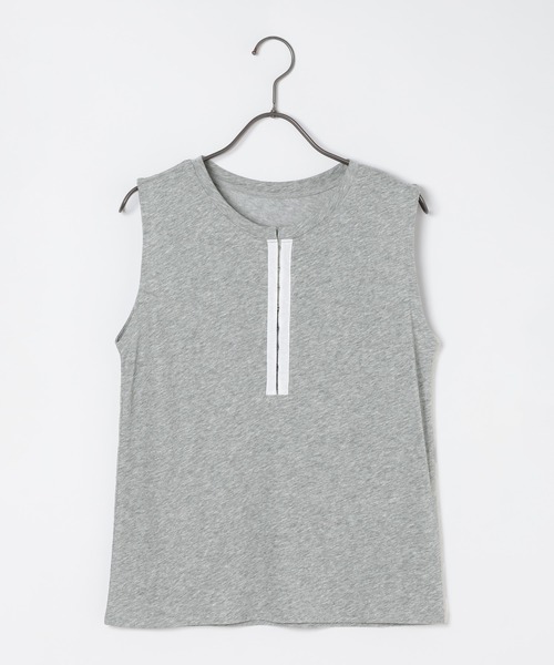 GEORGE'S(ジョージズ)の「ホックヘンリーノースリーブプルオーバー(Tシャツ/カットソー・レディース・オフホワイト/ブラック/ブルー/グレー・FREE)」の9枚目の写真