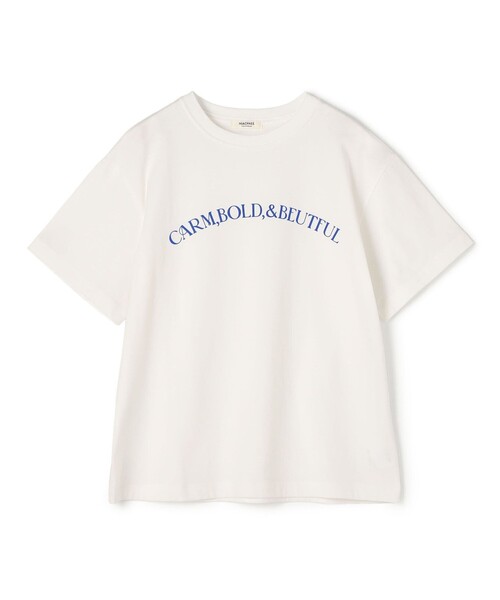 MACPHEE(マカフィー)の「コットンロゴプリント Tシャツ(Tシャツ/カットソー・レディース・ホワイト/ブラック・S)」の2枚目の写真