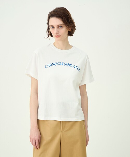 MACPHEE(マカフィー)の「コットンロゴプリント Tシャツ(Tシャツ/カットソー・レディース・ホワイト/ブラック・S)」の12枚目の写真