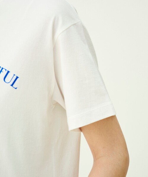 MACPHEE(マカフィー)の「コットンロゴプリント Tシャツ(Tシャツ/カットソー・レディース・ホワイト/ブラック・S)」の7枚目の写真