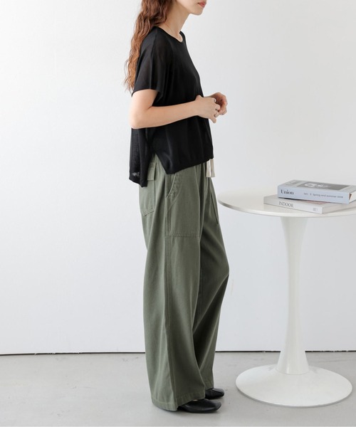 SUGAR BISKET（シュガービスケット）の「ドロップショルダーTシャツ（ニット/セーター・レディース・アイボリー/ピンク/ベージュ/ブラック/グレー・フリー）」の7枚目の写真