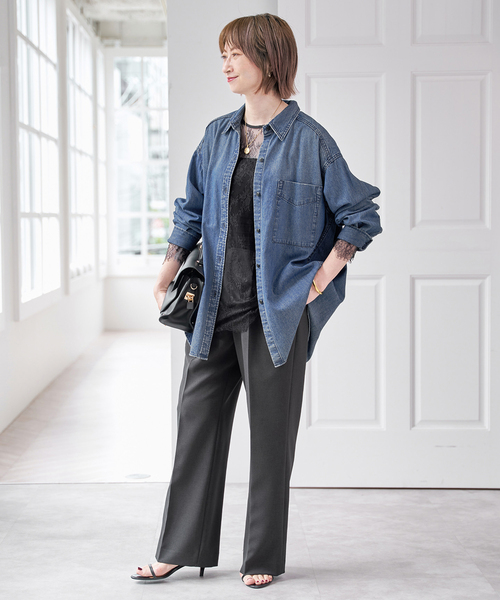 Spick & Span(スピックアンドスパン)の「6ozデニムシャツ(シャツ/ブラウス・レディース・ブルー系その他/サックスブルー・FREE)」の6枚目の写真