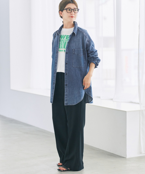 Spick & Span(スピックアンドスパン)の「6ozデニムシャツ(シャツ/ブラウス・レディース・ブルー系その他/サックスブルー・FREE)」の7枚目の写真
