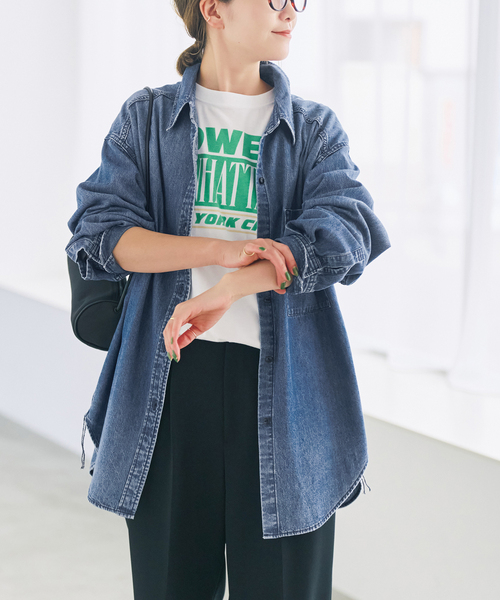 Spick & Span(スピックアンドスパン)の「6ozデニムシャツ(シャツ/ブラウス・レディース・ブルー系その他/サックスブルー・FREE)」の15枚目の写真