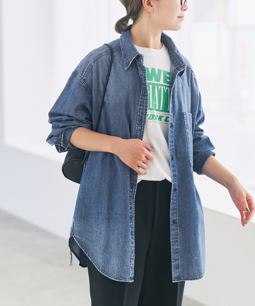 Spick & Span(スピックアンドスパン)の「6ozデニムシャツ(シャツ/ブラウス・レディース・ブルー系その他/サックスブルー・FREE)」の16枚目の写真