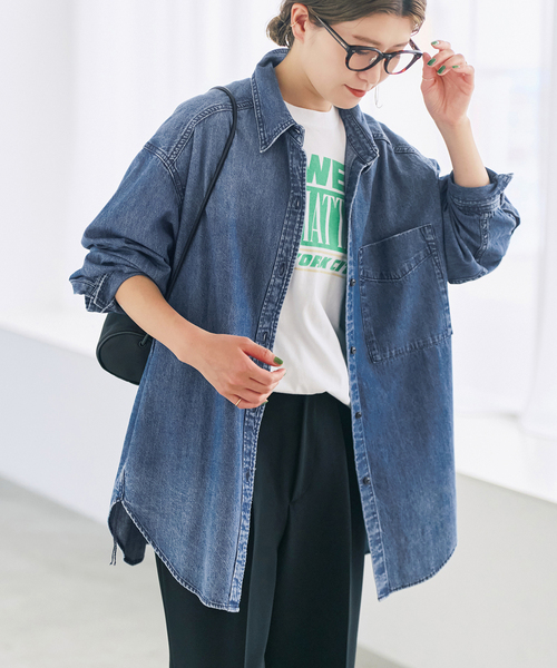 Spick & Span(スピックアンドスパン)の「6ozデニムシャツ(シャツ/ブラウス・レディース・ブルー系その他/サックスブルー・FREE)」の17枚目の写真