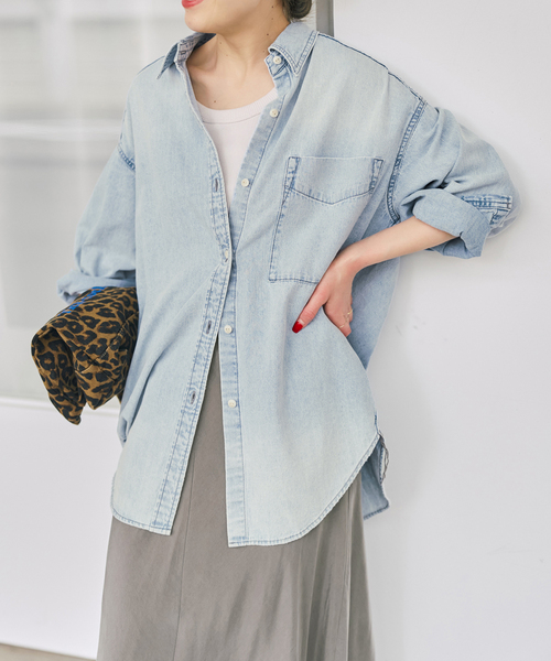 Spick & Span(スピックアンドスパン)の「6ozデニムシャツ(シャツ/ブラウス・レディース・ブルー系その他/サックスブルー・FREE)」の19枚目の写真