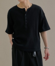 セール】ワッフルヘンリーネック半袖Tee（Tシャツ/カットソー）｜epnok