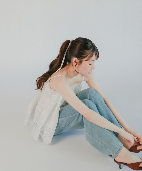mic by Olu.(ミックバイオルドット)の「< ZOZOTOWN限定 >スカラップヘムレーストップス(シャツ/ブラウス・レディース・ライトブルー/ホワイト・FREE)」の15枚目の写真