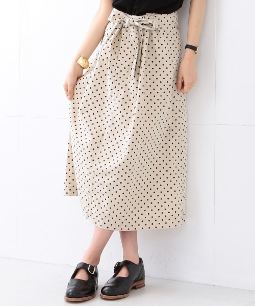 BEAMS BOY（ビームスボーイ）の「BEAMS BOY / ドット メディカルスカート（スカート・レディース・ベージュ/ネイビー・ONE SIZE）」の14枚目の写真